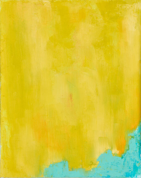 Gelbregen, 30x24, Öl auf Karton, 2023