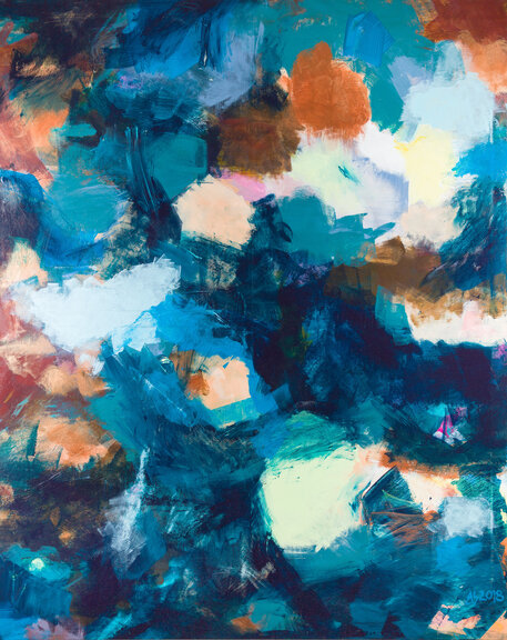 Twinkling sky: 150 x 120 | Mischtechnik auf Leinwand | 2019