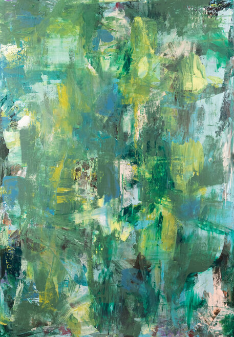 Green pond: 100x80 | Acryl auf Leinwand | 2023