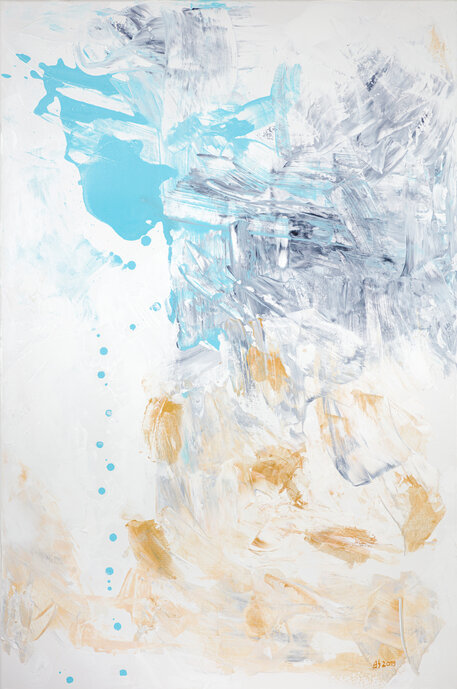 Ice dancer: 120 x 80 | Mischtechnik auf Leinwand | 2019